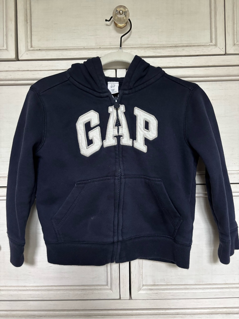 GAP Navy Full-Zip Hoodie with White Logo